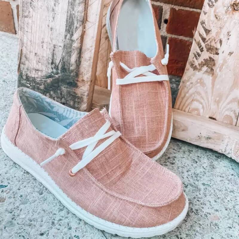 W&W Mode | Canvas Schnürschuhe für Damen