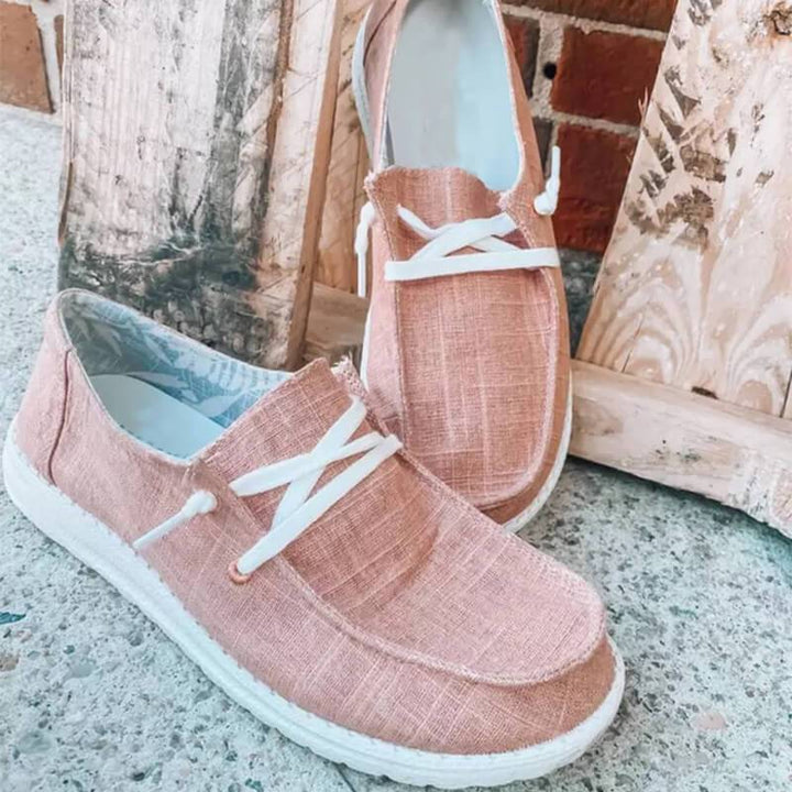 W&W Mode | Canvas Schnürschuhe für Damen