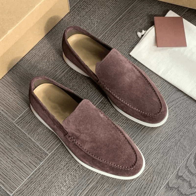 WW | Klassische Wildleder Slipper Für Herren Elegant, Schick & Bequem