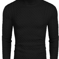 WW | Casual knitted men's turtleneck sweater