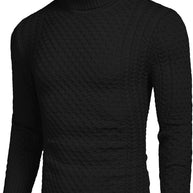 WW | Casual knitted men's turtleneck sweater