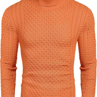 WW | Casual knitted men's turtleneck sweater