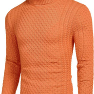 WW | Casual knitted men's turtleneck sweater