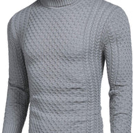 WW | Casual knitted men's turtleneck sweater