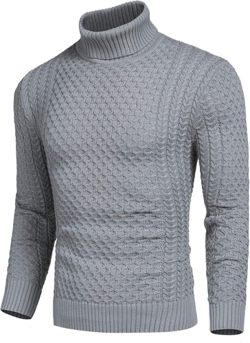WW | Casual knitted men's turtleneck sweater