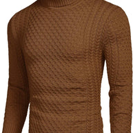 WW | Casual knitted men's turtleneck sweater