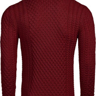 WW | Casual knitted men's turtleneck sweater