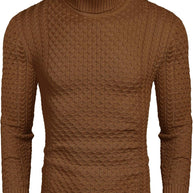 WW | Casual knitted men's turtleneck sweater