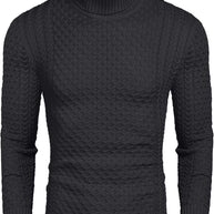 WW | Casual knitted men's turtleneck sweater