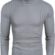 WW | Casual knitted men's turtleneck sweater