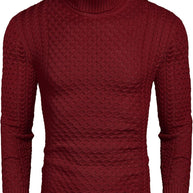 WW | Casual knitted men's turtleneck sweater