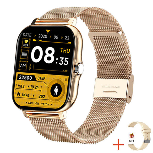 Smartwatch mit 1,69-Zoll-Touchdisplay, Schrittzähler und Herzfrequenzmessung