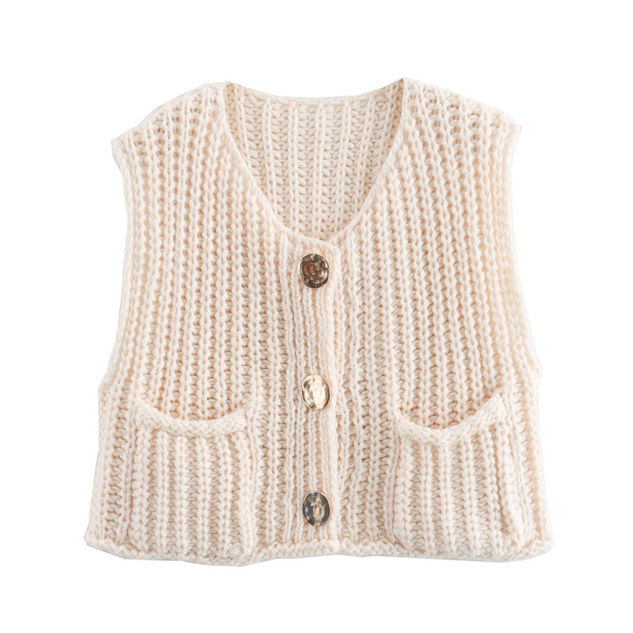 WW | Ärmellose Gestrickte Weste