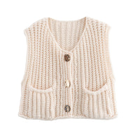 WW | Ärmellose Gestrickte Weste