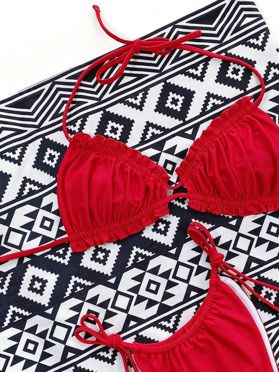 WW | Rüschentrill Halterneck Bikini Set