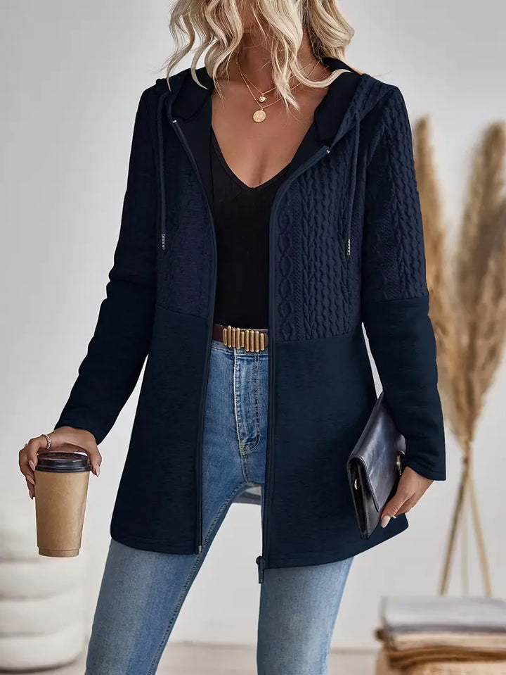 W&W Mode | Damen Kapuzen Sweatshirt mit Reißverschluss
