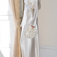 WW | Pearl Eden Satin Rückwärtig Offene Cowl Neck Gown Maxi Kleid