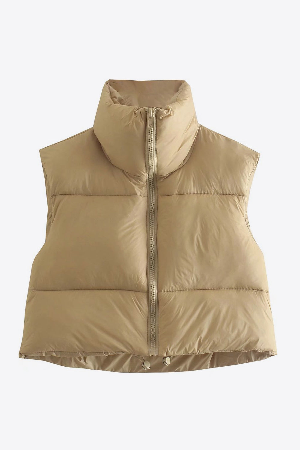 WW | Zip-Up Drawstring Puffer Weste