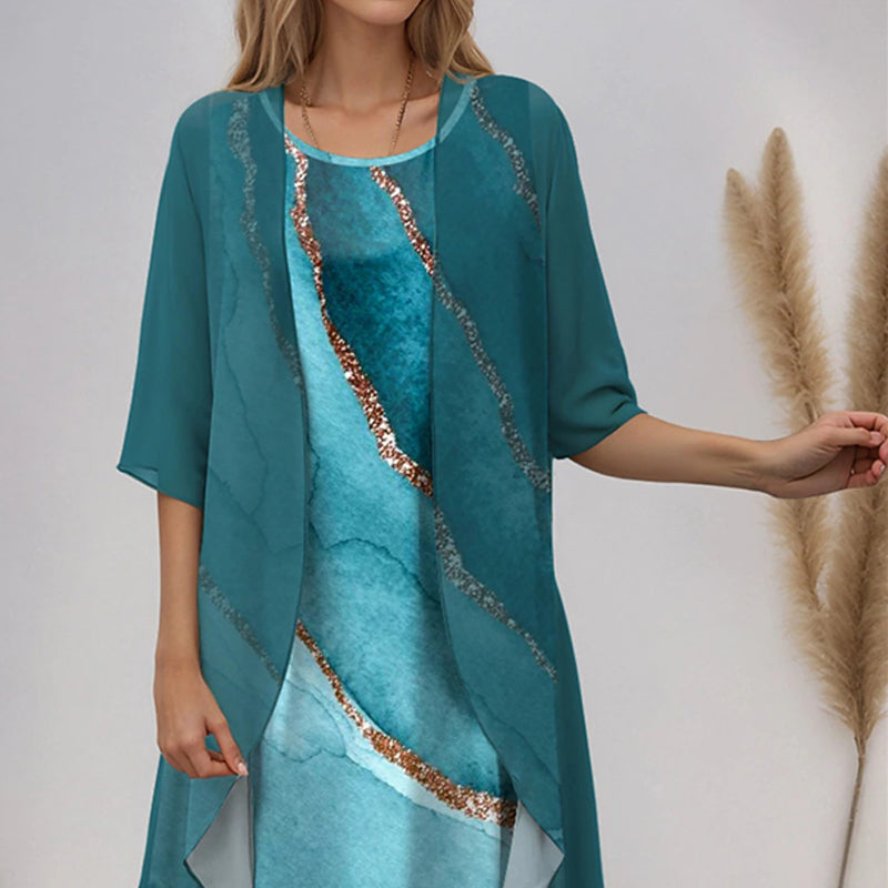 WW | Chic & Bequem Blusen Und Kleid Ensemble