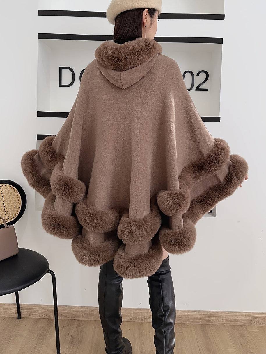 WW | Oversize-Fellcape-Mantel für Damen