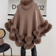 WW | Oversize-Fellcape-Mantel für Damen