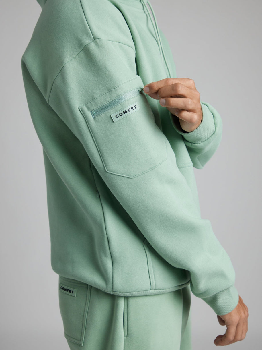 WW | Reise Kapuzenpullover mit Flugzeugmodus-Grafik