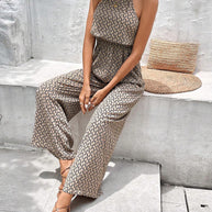 WW | Ärmelloser Jumpsuit mit aufhängendem Halsband