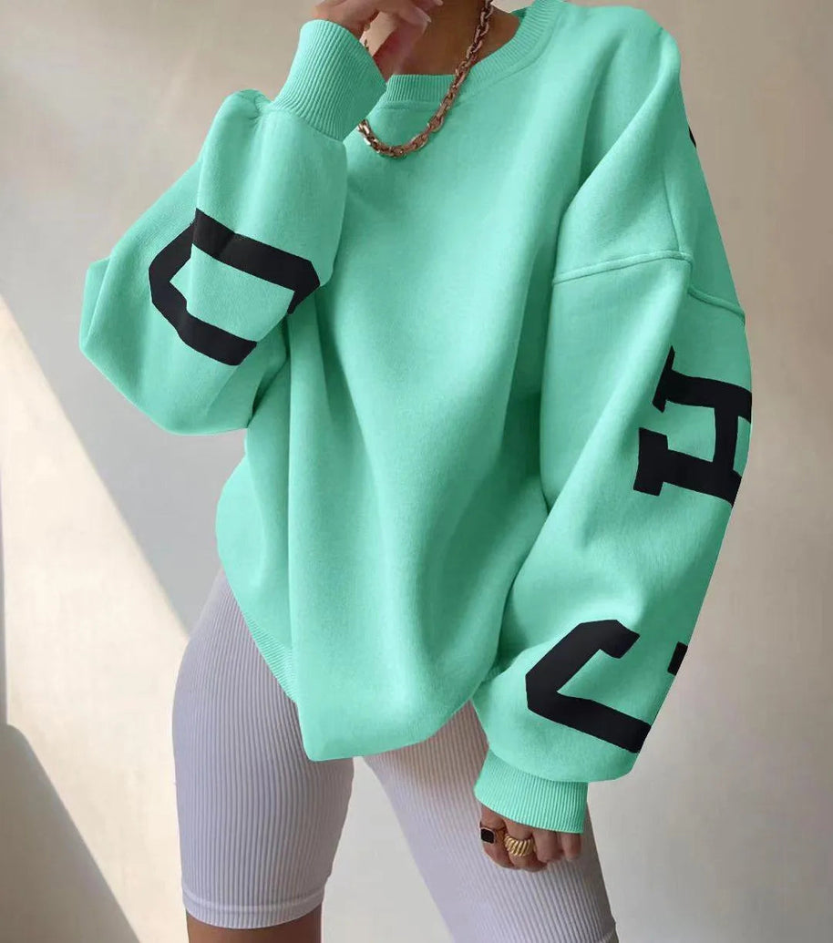 WW | Damenpullover mit lässigem Druck