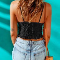 WW | V-Ausschnitt Spitze Cropped Cami