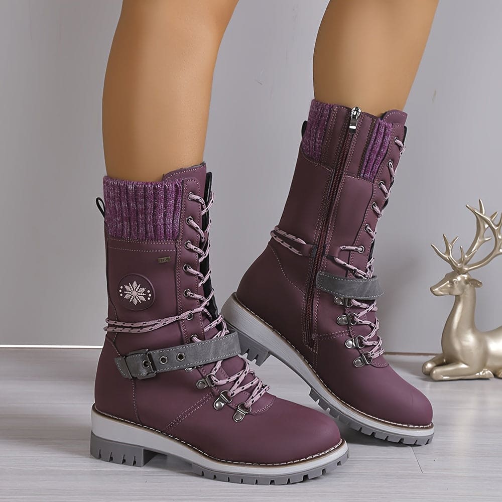W&W Mode - Elegante Gestrickte Thermo-Stiefel
