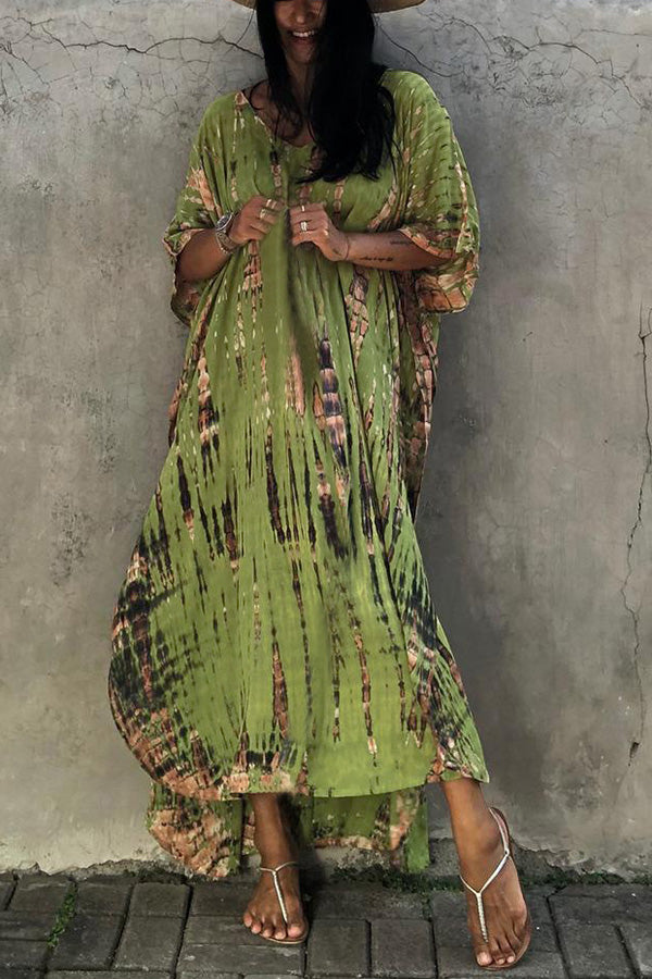 W&W Mode Freely – Lockeres Überwurfkleid im Batik-Boho-Stil