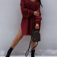WW - Übergroßes Strickkleid