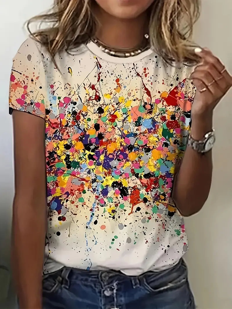 WW | T-Shirt mit Rundhalsausschnitt und Bunter Druck