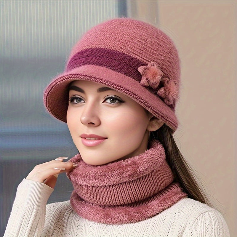 WW | Schickes Winter Stilvolles Gestricktes Set für Frauen