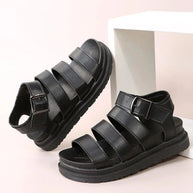 WW | Sandals with buckle and platform with open toes