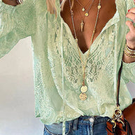 WW | Bluse Mit Spitzendetails