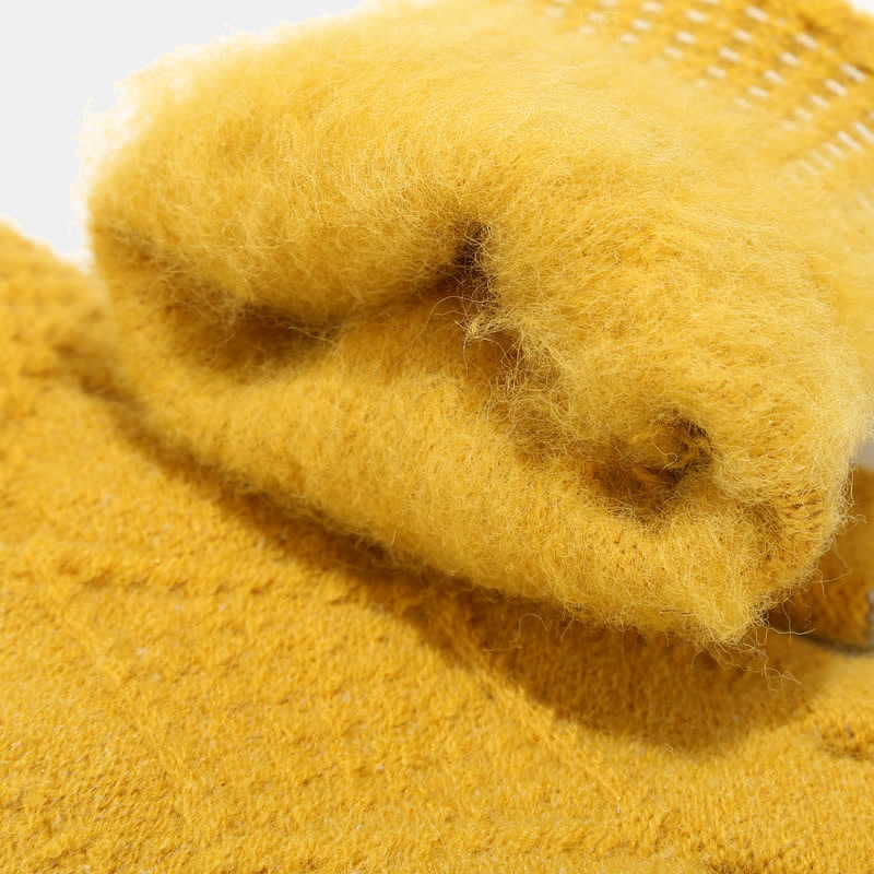 WW | 3-teiliges gestricktes Accessoire-Set - stylische Damenmütze, Schal und Handschuhe