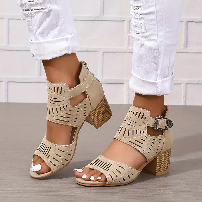 W&W Mode | Damensandalen mit Dickem Absatz