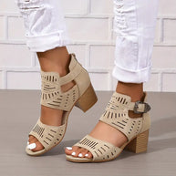 WW | Damensandalen mit Dickem Absatz