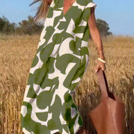 Amara™ - Maxikleid mit Print und V-Ausschnitt