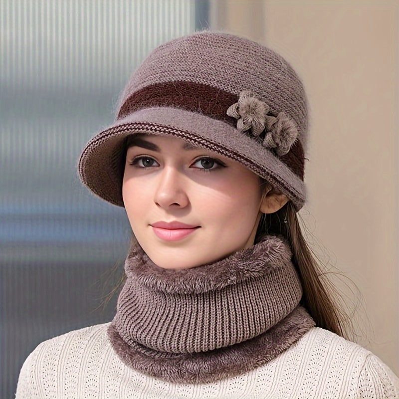 WW | Schickes Winter Stilvolles Gestricktes Set für Frauen