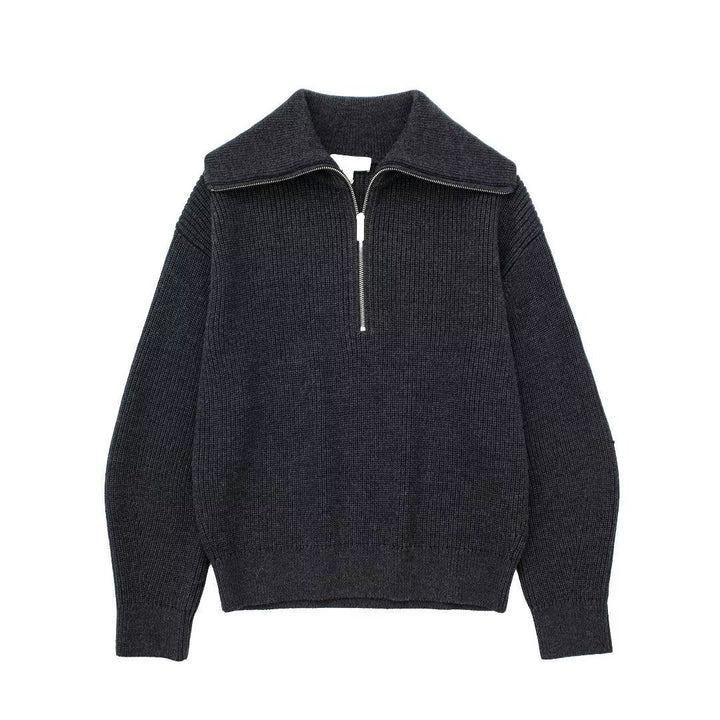 W&W Mode | All Match Wollpullover Mit Offenem Kragen