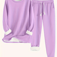 WW | Stilvolle Winter Casual Thermische Sweatshirt- und Jogginghose-Set für Frauen