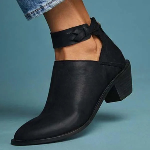 W&W Mode | Bequeme Damenschuhe mit Absatz und Reißverschluss.
