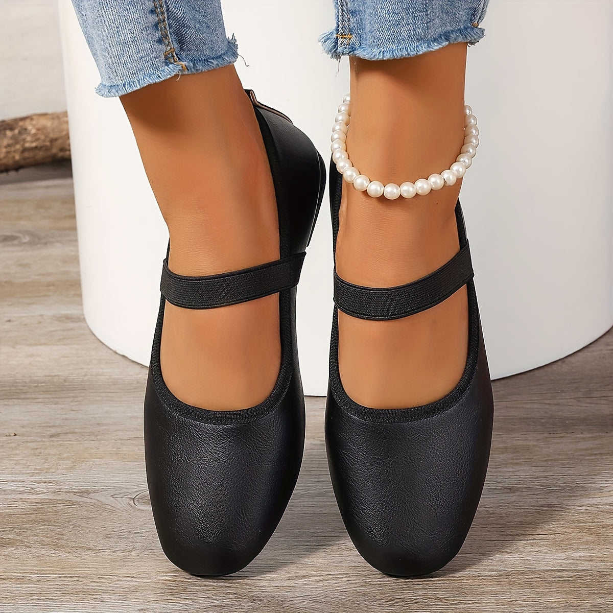 WW | Elegante Weiße Mary Jane Ballerinas