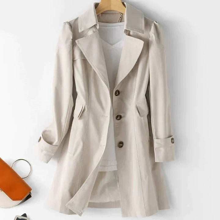 W&W Mode | Stilvoller Schicker Trenchcoat Mit Puffärmeln