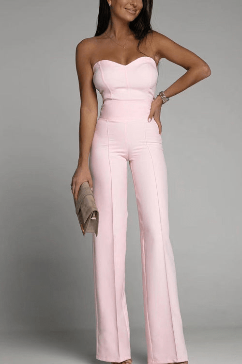 WW | Elegantes Strapless Jumpsuit Damen Satz