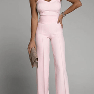 WW | Elegantes Strapless Jumpsuit Damen Satz