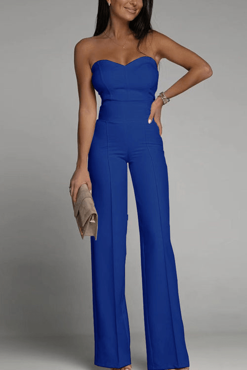 WW | Elegantes Strapless Jumpsuit Damen Satz