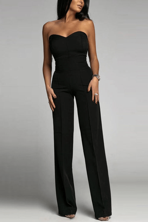 WW | Elegantes Strapless Jumpsuit Damen Satz